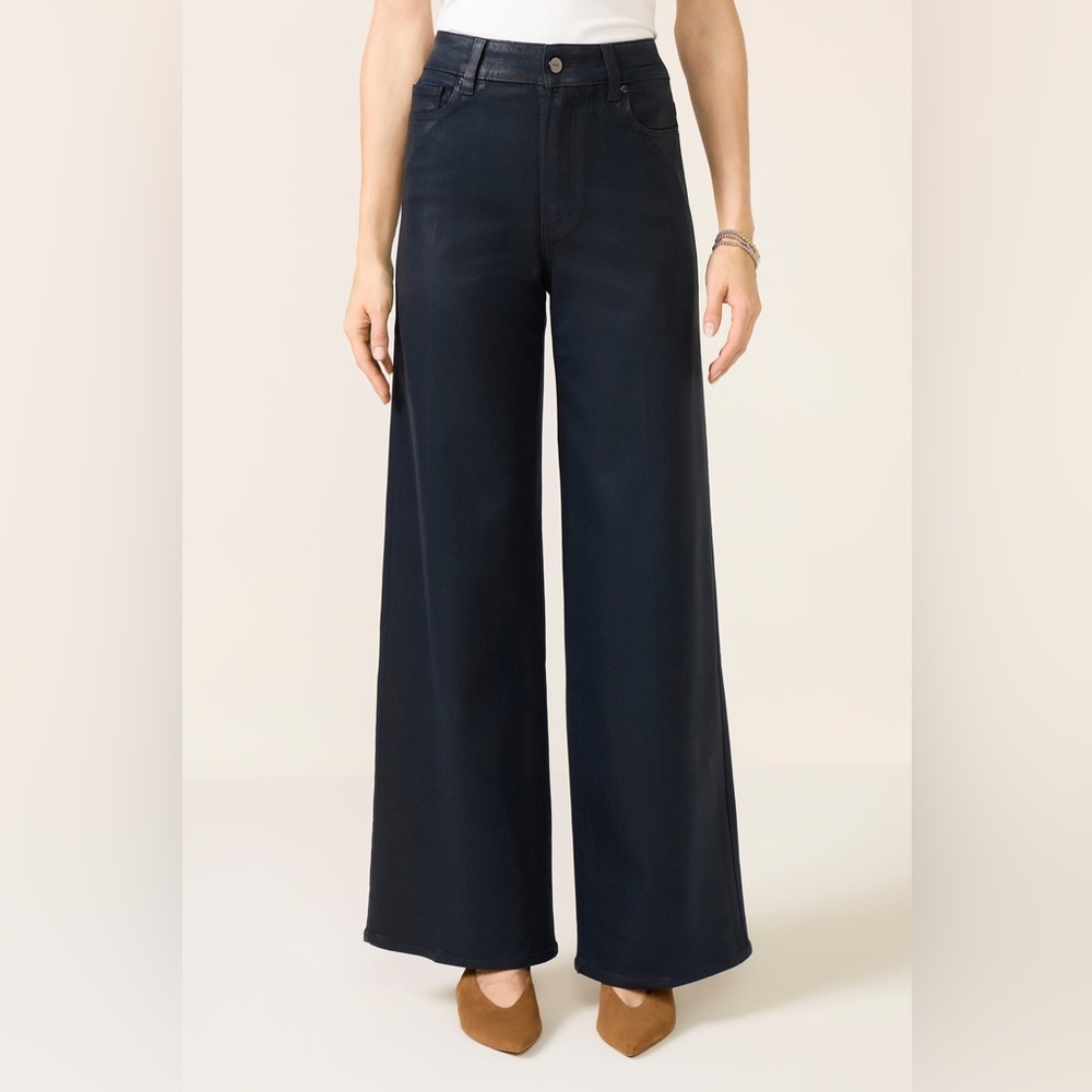 PAIGE High Rise Wide Leg Jeans -Black